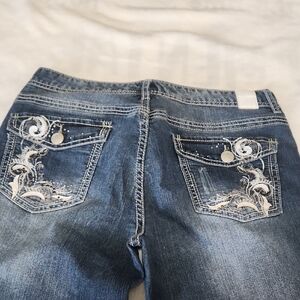 Maurices Denim Jeans with Intricate White Stitching